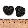 Sparkling Acrylic Heart Beads with Rhinestone Embellishment LS-OACR-NH0001-02A-08-3