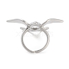 Brass Bird Open Cuff Ring for Women RJEW-C102-05P-3