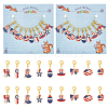 American Flag Style Pendant Stitch Markers HJEW-AB00344-1