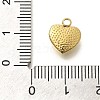 Ion Plating(IP) 304 Stainless Steel Pave Shell Heart Charms STAS-K263-60G-3