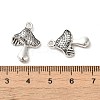 Tibetan Style Zinc Alloy Mushroom Pendants TIBEP-R334-289AS-RS-3