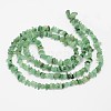 Chips Natural Green Aventurine Beads Strands X-G-N0164-31-3