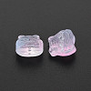 Two Tone Transparent Spray Painted Glass Beads GLAA-T022-22-C04-2