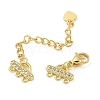 Rack Plating Brass Micro Pave Cubic Zirconia Chain Extender KK-A234-017G-2