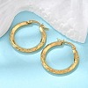 Ion Plating(IP) 304 Stainless Steel Hoop Earrings EJEW-L215-38G-4