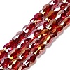 Electroplate Glass Beads Strands EGLA-P066-01A-AB11-1