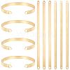 6Pcs Stainless Steel Blank Cuff Bangles MAK-BBC0001-32G-1