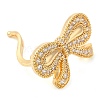 Brass Micro Pave Clear Cubic Zirconia Fold Over Clasps LS-KK-G505-29G-2