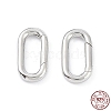 Anti-Tarnish Rhodium Plated 925 Sterling Silver Spring Gate Rings STER-K173-24P-1