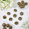 20Pcs 1-Hole Alloy Shank Buttons BUTT-GF0004-10AB-3