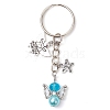 8Pcs Glass & Alloy Keychain KEYC-JKC01050-2