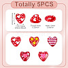 5Pcs Glass Enamel Beads GLAA-TA0003-55-4