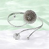 PincushionAlloy Arm Cuff Bangles for Girl Women LS-AJEW-A063-01B-P-3