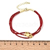 Polyester Multi-Strand Bracelets FB-CBA983F-02G-06-5