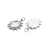 304 Stainless Steel Pendant Enamel Settings STAS-N097-187P-2