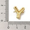 Brass Micro Pave Cubic Zirconia Links KK-I717-04Y-3