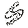 Unisex 304 Stainless Steel Figaro Chain Necklaces NJEW-H215-03EB-1