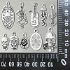 100Pcs 10 Style Tibetan Style Alloy Pendants TIBEP-CJ0001-85-8