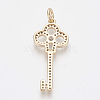 Brass Micro Pave Cubic Zirconia Pendants ZIRC-Q018-036G-2