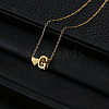 Alloy Letter Heart Pendant Necklaces for Women WGBB55E-03-1