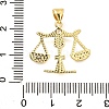 Brass Micro Pave Cubic Zirconia Pendants KK-C087-21G-3