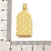 Religion Themed Rack Plating Brass Micro Pave Cubic Zirconia Pendants KK-L226-007G-19-3