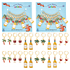 12Pcs 6 Style Wine & Beer & Coconut Tree Locking Stitch Markers HJEW-PH01603-1