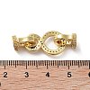 Rack Plating Brass Micro Pave Cubic Zirconia Fold Over Clasps ZIRC-P117-02C-G-3