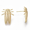 Brass Earring Findings KK-S356-052G-NF-3