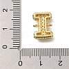 Brass Micro Pave Cubic Zirconia Letter Links X-KK-I717-04I-3