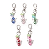 5Pcs 5 Colors Acrylic Pearl Angel Pendant Decoration HJEW-JM02829-2