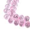 Baking Paint Transparent Glass Beads Strands GL-N005-02A-D02-3