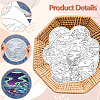 4 Sheets 11.6x8.2 Inch Stick and Stitch Embroidery Patterns DIY-WH0455-201-8