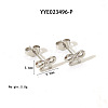 Elegant 304 Stainless Steel Bowknot Stud Earrings CR5364-4-1