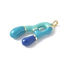 Brass Enamel Pendants X-KK-E093-03G-A-02-2