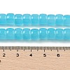 Baking Plating Glass Beads Strands GLAA-H036-01G-3