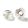 Shell Transparent Copper Buckle Acrylic European Beads OACR-M024-08P-12-2