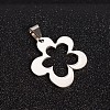 Tarnish Resistant 201 Stainless Steel Flower Pendants STAS-I032-170-1