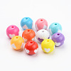 Mixed Color Heart Acrylic Beads for Chunky Necklaces X-YPL454-2