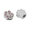 Alloy with Rhinestone Slide Charms RB-NH0002-02P-2