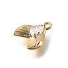 Brass Pave Clear Cubic Zirconia Charms KK-C096-14D-G-2
