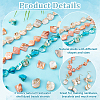 6 Strands 3 Colors Natural Freshwater Shell Dyed Beads Strands SHEL-PH0001-60-4