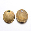 Tibetan Style Alloy Stamping Blank Tag Charms Pendants TIBEP-10X8-AB-FF-1