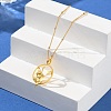 Brass Clear Cubic Zirconia Pendant Necklaces for Women NJEW-B121-01G-01-3