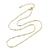 Brass Ball Column Link Chain Necklaces NJEW-A042-06G-2