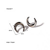 Geometric Arc Moon Stainless Steel Stud Earrings TS5346-2-1