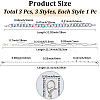 1 Set 3 Styles Iron Hat Chain with Lobster Claw Clasp HJEW-CN0001-31A-2