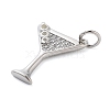 Rack Plating Brass Micro Pave Cubic Zirconia Pendants X-KK-NH0003-02P-2