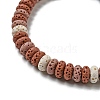 Disc Dyed Natural Lava Rock Adjustable Braided Beaded Bracelet BJEW-G691-01B-2