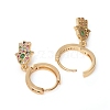 Brass Micro Pave Cubic Zirconia Huggie Hoop Earrings EJEW-G276-12G-3